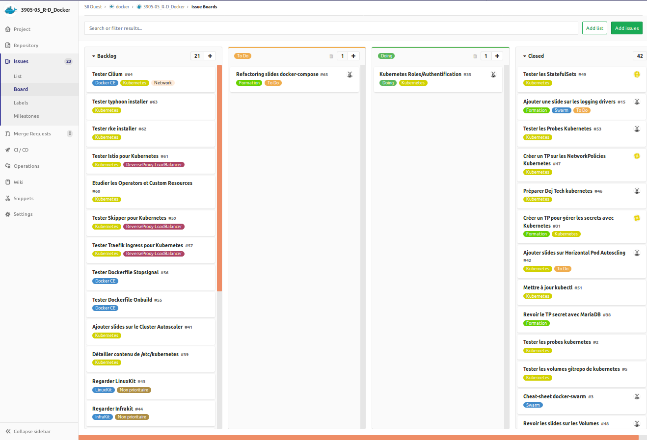 gitlab screen issue board