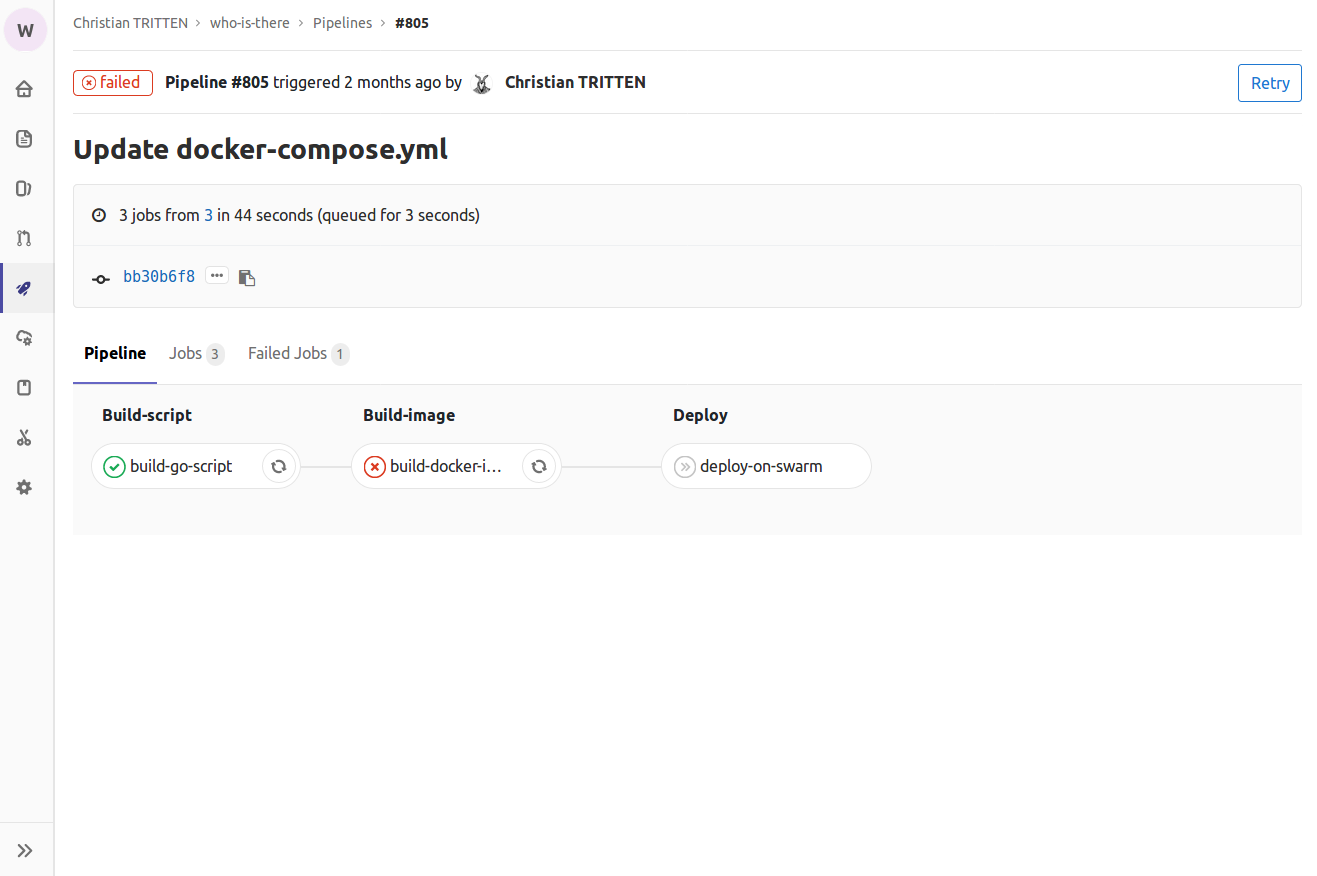 gitlab screen pipelines